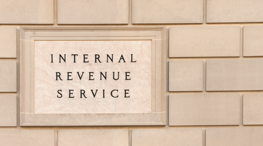 Sign outside of IRS