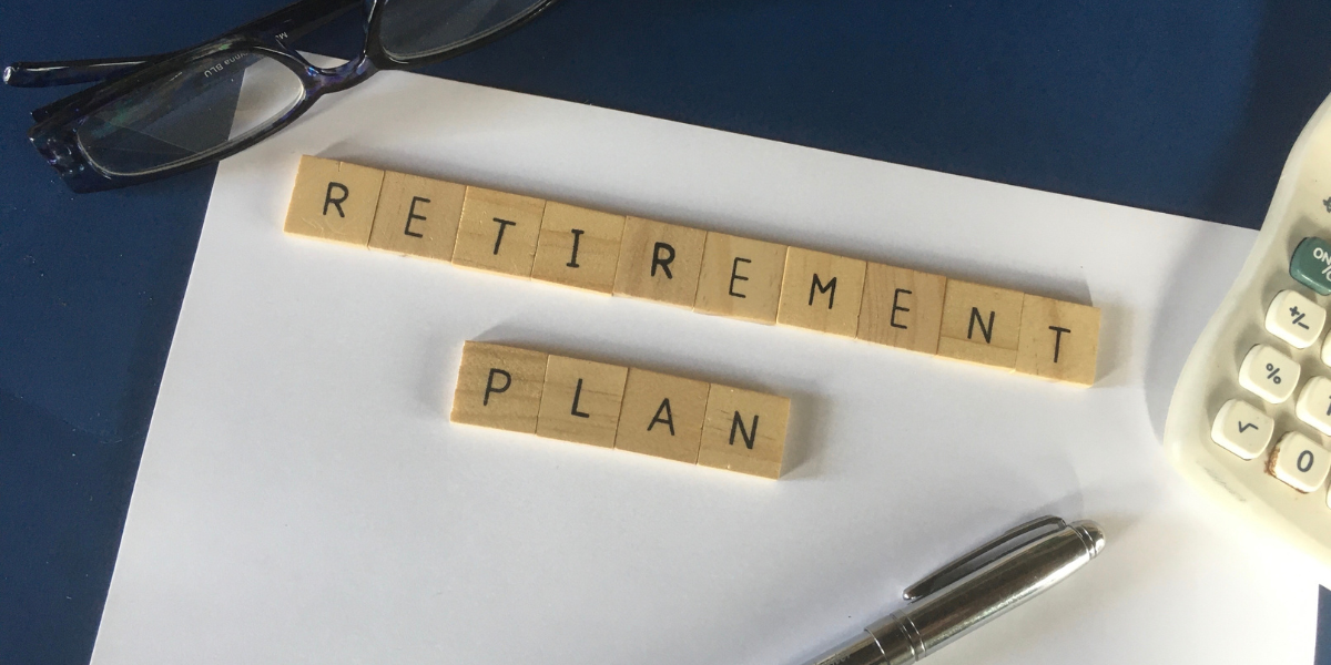 Retirement Plan in scrabble letters