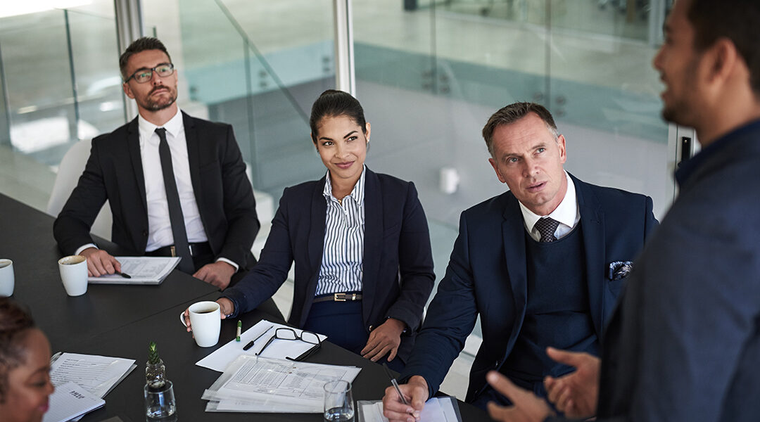 shot of a group of businesspeople having a meeting