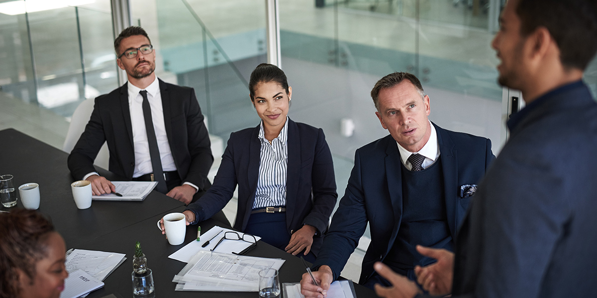 shot of a group of businesspeople having a meeting