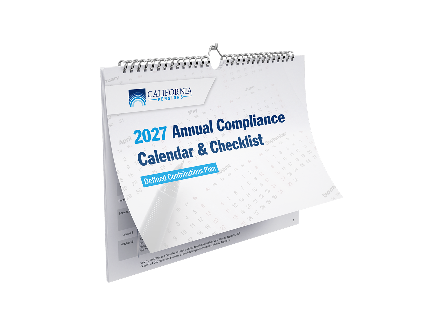 20260917_CPA_ComplianceCalendar2027Mockup - California Pensions Calendar poster for California Pensions: 2027 Annual Compliance Calendar & Checklist